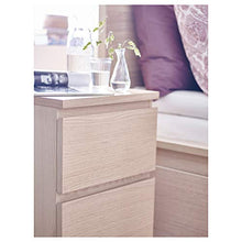 Cassettiera IKEA MALM con 2 cassetti impiallacciato rovere mord bianco