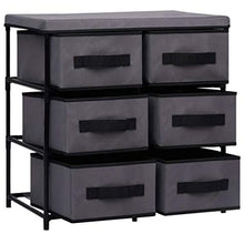 FAMIROSA Armadietto con 6 Cassetti 55x29x55 cm Grigio in Acciaio