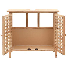 Tidyard Mobile Sottolavabo in Legno Massello di Noce,Mobiletto da Bagno,Mobile sottolavabo 66x29x61 cm