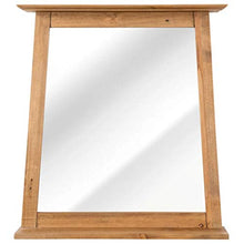 GOTOTOP Set Mobili per il Bagno in Legno Massello di Pino Riciclato,Mobile sottolavabo con un ampio vano e specchio,Stile vintage,Facile da assemblare