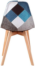 WV LeisureMaster Set di 4 Sedie da Pranzo Patchwork Sedie da Salotto Stile Scandinavo Sedie Laterali Ideali per Soggiorno, Sala da Pranzo, Camera da Letto, Ufficio, Bar, ECC, Blu