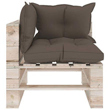 FAMIROSA Divano Angolare da Giardino in Pallet con Cuscini Legno di Pino-6056