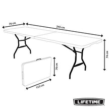 Lifetime Tavolo Pieghevole Bianco Granito 244,5 X 76,1 X 73,6 cm 80270