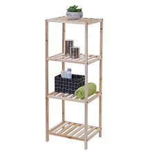 Mendler Scaffale arredo bagno HWC-B54 legno di abete 4x ripiani
