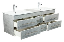 Mobile bagno Milano XL 172cm con doppio lavabo grigio cemento
