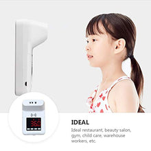 Hemoton - Termometro digitale senza contatto con display LCD digitale e allarme febbre per scuola e ufficio senza batteria