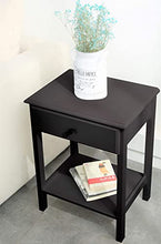 Etnicart - Comodino legno MDF wenge tavolino da caffè divano salotto caffè 46x35xH60cm