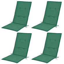 vidaXL 4X Cuscini per Sedie da Giardino Verdi 120x50x3 cm Coprisedia Copertura