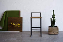 Indhouse - Sgabello Loft in Stile Industriale in Ferro e Legno Hester
