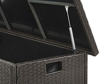 Beliani Scatola per Cuscini Marrone Rattan Sintetico Coperchio 126 x 46 cm 290 L Modena
