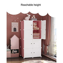 ZWYSL Appendiabiti Portatile Plastica Cabina Armadio Componibile Facile da Assemblare Scaffali Componibili Armadio per Neonati E Bambini Camera da Letto (Size : 9 Cells)