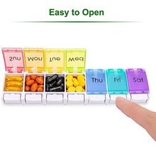 Aomier - Contenitore per compresse 7 giorni, per medicinali, vitamine, olio di pesce, integratori alimentari