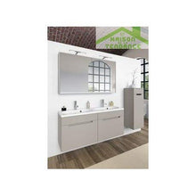 Kit Mobile & lavabo RIHO ENNA 45-SET in legno laccato satinato opaco, 120 x 38 cm, H 53,5 cm