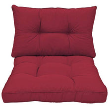 Beautissu Cuscino Lounge da Esterno XLuna - Comoda spalliera 60x40x12cm - per mobili e Arredamento da Giardino - Rosso