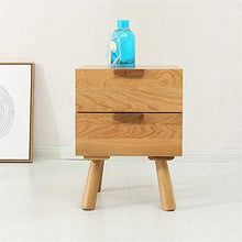 XUSHEN-HU Nordic Solido Puro Legno di Rovere Comodino Camera da Letto Moderna mobili semplici Fianco del Mobile Due Benna Due pompaggio Tavolo Mobile ad Angolo