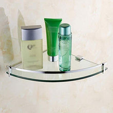 Zixin Bagno Scaffale for Il Bagno Bagno Angolo Scaffale in Vetro temperato 8mm-Spessore a Parete Triangolare, Cromo Lucido