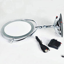 Trucco specchio con luci Specchio per il trucco con stand naturale Ligh Bianco Ligh 2-in-1 Specchio cosmetico girevole con luce a LED e magnificatiowith Specchio ingranditore LED LED 3 con luce per il