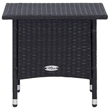 FAMIROSA Set Divani da Giardino 3 pz con Cuscini in Polyrattan Nero-9371
