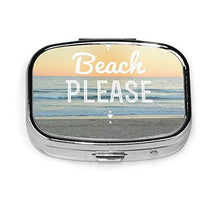 Scatola quadrata per pillole medicinali Beach Please Fashion Organizer per pillole da viaggio Dispenser per vitamine integratori