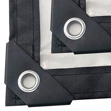 QI-CHE-YI Heavy-Duty telone, Panno Impermeabile in PE con Rete Protezione Solare per Cortile Balcone,5x10m