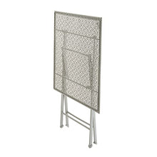 Set da giardino pieghevole tavolino e 2 sedie in ferro grigio Grigio