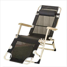 Generic Brands Sedia reclinabile/Pieghevole Sedia Portatile Multifunzionale Moderna in Alluminio dal Design Casual Nero