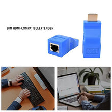 ASFD Extender Compatibile con HDMI 1080P Rj45 Port LAN Network Extension Fino a 30M 1080P Blue