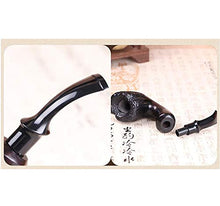 Set di pipe vintage per tabacco, pipa in legno curvo staccabile con accessori per detergenti, A1,15cm