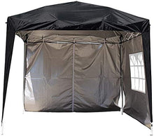 Gazebox a compatto pop-up integrale giardino, con 4 pannelli laterali,Black