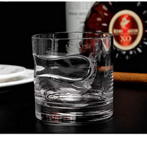Sweetrl - Bicchiere rotondo per sigari e whisky, con porta sigari, in vetro, per casa, bar, bicchieri