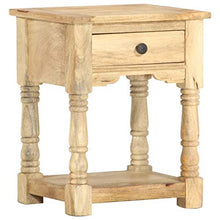vidaXL Comodino 40x35x50 cm in Legno Massello di Mango