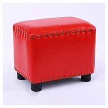 XiuXiu Pouf alla Moda Creativo in Pelle Scamosciata Adulti Divano Bench Small Bench Rosso