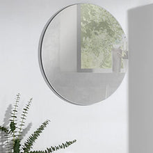 FACKELMANN - Set di mobili da bagno luminosi, 4 pezzi, Lino, WC a LED, lavabo da appendere, 45 cm e specchio rotondo da bagno