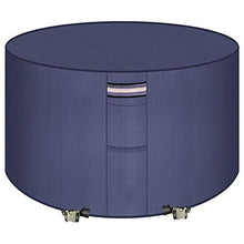 Patio Plus - Copritavolo da giardino, rotondo, 130 x 71 cm, impermeabile, anti-UV 600D, in tessuto Oxford, copertura circolare, colore: grigio