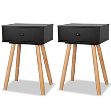 vidaXL Comodini Set 2 pz in Massello di Pino 40x30x61 cm Neri
