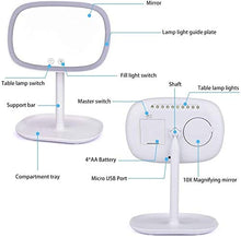 Specchio Specchi per Il Trucco 360 Rotating Desktop Mirror Screen Touch Screen Professionale Vanity Beauty Regolabile
