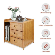 Comodino In Legno Comodino Comodino Comodino Moderno Multifunzionale, Mini Comodino In Bambù Tavolini Con 3 Cassetti, Molto Resistente, Comodino Da Notte Con 3 Cassetti
