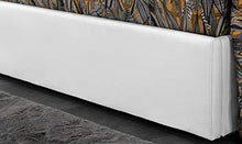 SARDAMATERASSI - Letto 1 piazza e mezza con box contenitore elegante e moderno similpelle bianco incluse doghe in legno di faggio