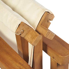 vidaXL Sedia da Regista Legno di Teak con Braccioli Seggiola Esterni Giardino