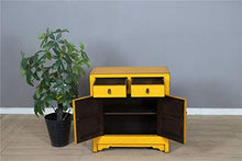 Yajutang - Comò con 2 Ante e 2 cassetti, Colore: Giallo