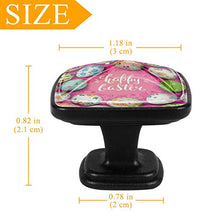 4 PCS Pomelli per Porta,Pomolo per Mobile,Pomelli per Mobili con Viti,Maniglia per Armadietto,Pomelli per Porta,Pomelli per Cassetti per Porta,Armadio,Cassetto e Credenza,buon uovo di fiore di Pasqua