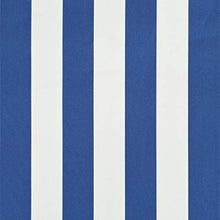 VidaXL Tenda da sole retrattile con LED, 350 × 150 cm, blu e bianco