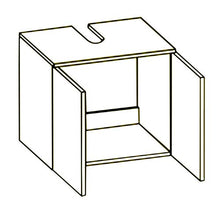 Pelipal 359 Piolo Mobile sottolavabo, Legno, Bianco Lucido, 33,0 x 60,0 x 53,0 cm