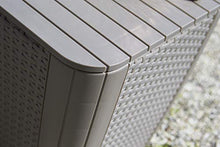Allibert Luzon (Flache Rattanoptik) Tavolino Basso, Cappuccino
