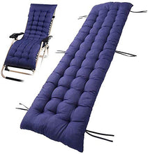 Goodquan Cuscino per sedia a sdraio in morbido cotone per esterni, schienale alto, comodo cuscino per schienale, antiscivolo, lavabile, facile da pulire (blu, 48 x 155 cm)