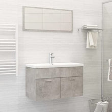 vidaXL Set Mobili da Bagno 2 pz Grigio Cemento in Truciolato