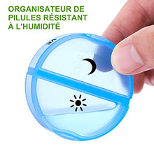 Sukuos, portapillole settimanale per 7 giorni, AM PM (due volte al giorno), con design a prova di umidità, per borsa e tasche (arcobaleno)