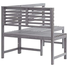 FAMIROSA Panca da Giardino ad Angolo Grigia 140 cm Legno Massello Acacia