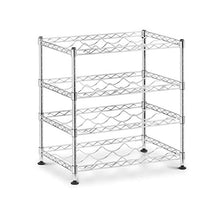 Royal Catering Scaffale Portabottiglie Scaffale per Vino RCMR-470P14 (200 kg, Argento, 16 Bottiglie)