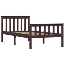 FAMIROSA Giroletto con 2 Cassetti Marrone Scuro Legno di Pino 90x200 cm-0615